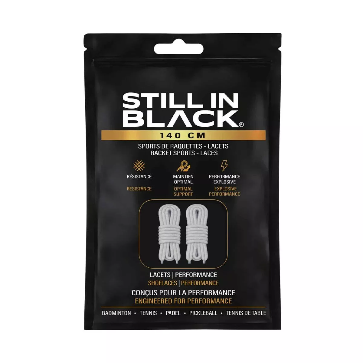 Still In Black Schn&uuml;rsenkel 140 cm Wei&szlig;