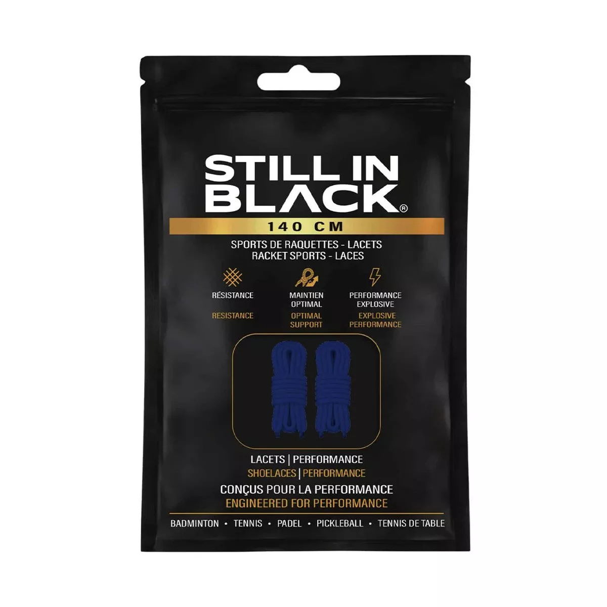 Still In Black Schn&uuml;rsenkel 140 cm Blau