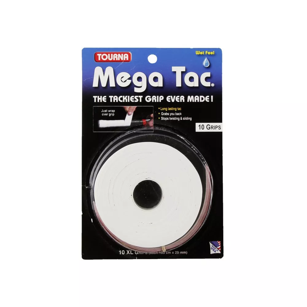 Tourna Mega Tac XL Overgrip Wei&szlig; 10er-Pack