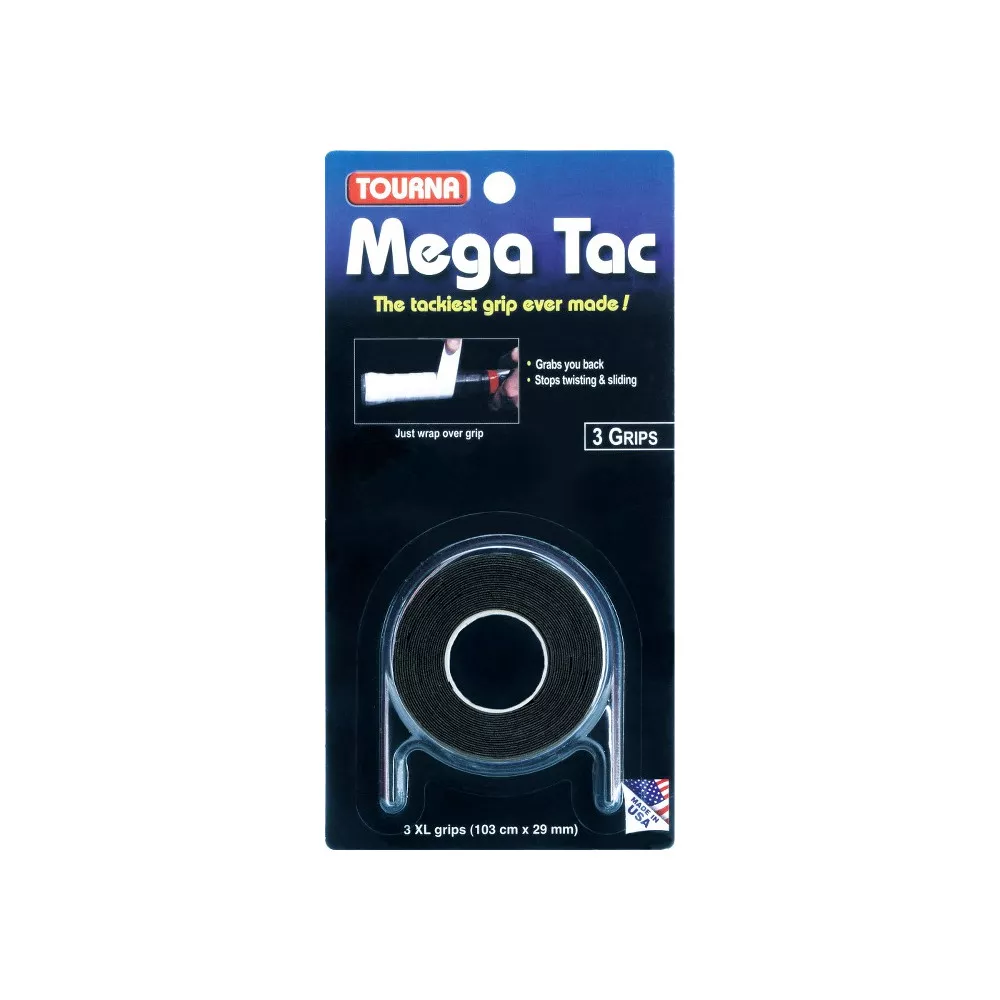 Tourna Mega Tac XL Overgrip Schwarz 3er-Pack