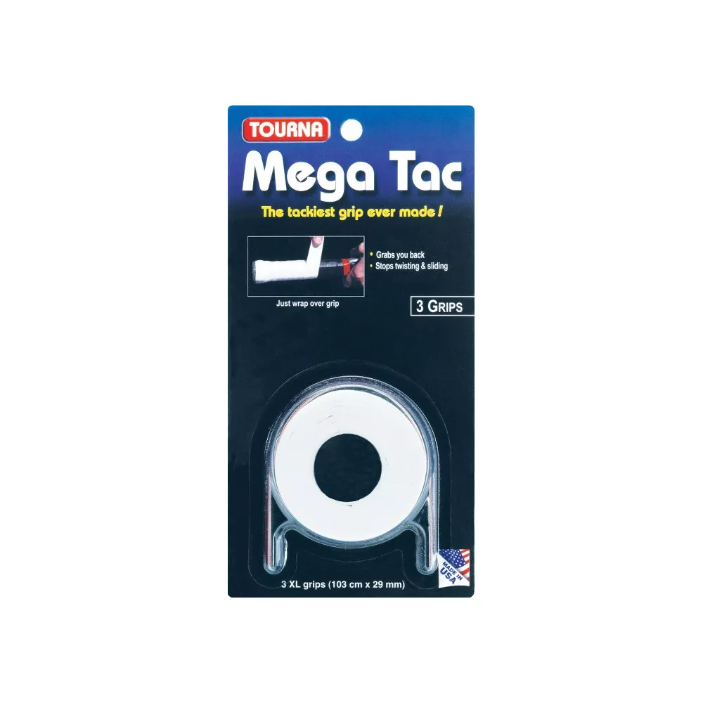 Tourna Mega Tac XL Overgrip Wei&szlig; 3er-Pack