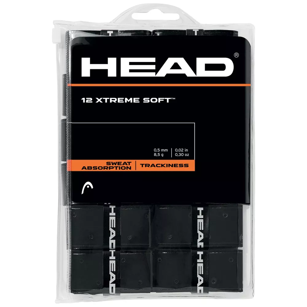 Head Extreme Soft Overgrip Schwarz 12er-Pack
